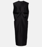 Balenciaga Cutout crêpe satin midi dress
