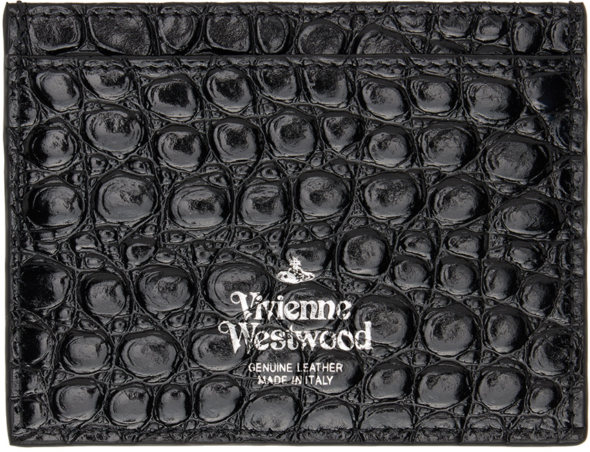 Vivienne Westwood Black Croc Card Holder Vivienne Westwood