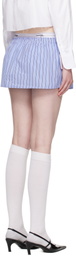 HommeGirls Blue Boxer Miniskirt