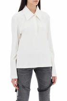 COURREGES cotton piqué polo shirt White