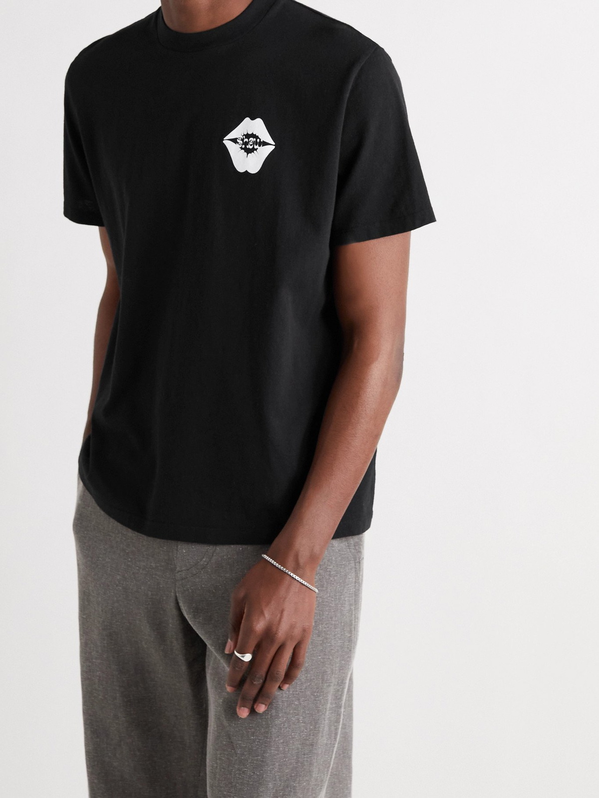 OUR LEGACY - Box Printed Cotton-Jersey T-Shirt - Black Our Legacy