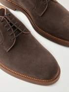 Brunello Cucinelli - Suede Derby Shoes - Brown