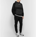 Nike - Shell-Panelled Fleece Hoodie - Black