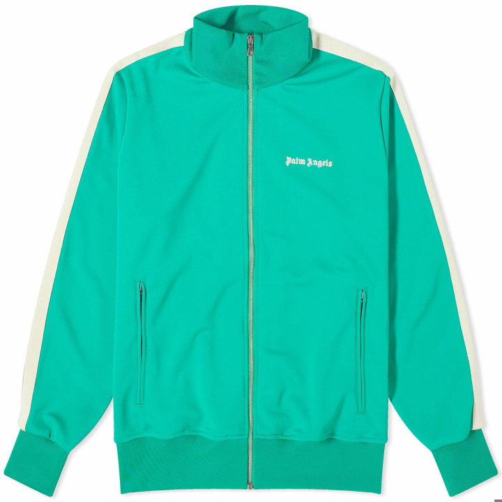 Photo: Palm Angels Men's Classic Logo Track Jacket in Green