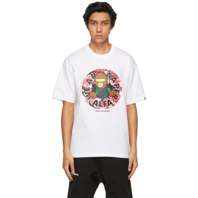 Photo: AAPE by A Bathing Ape White We Are Aaper Alfa T-Shirt