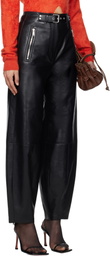 Nanushka Black Jozefa Regenerated Leather Trousers