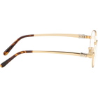 Miu Miu Eyewear Gold Oval Glasses