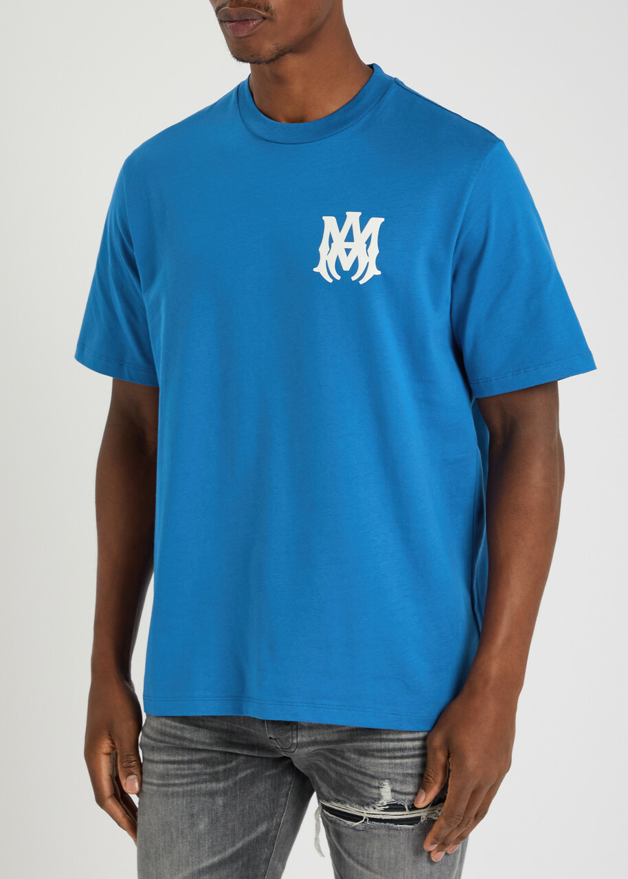 Amiri Core Logo-print Cotton T-shirt Blue Amiri