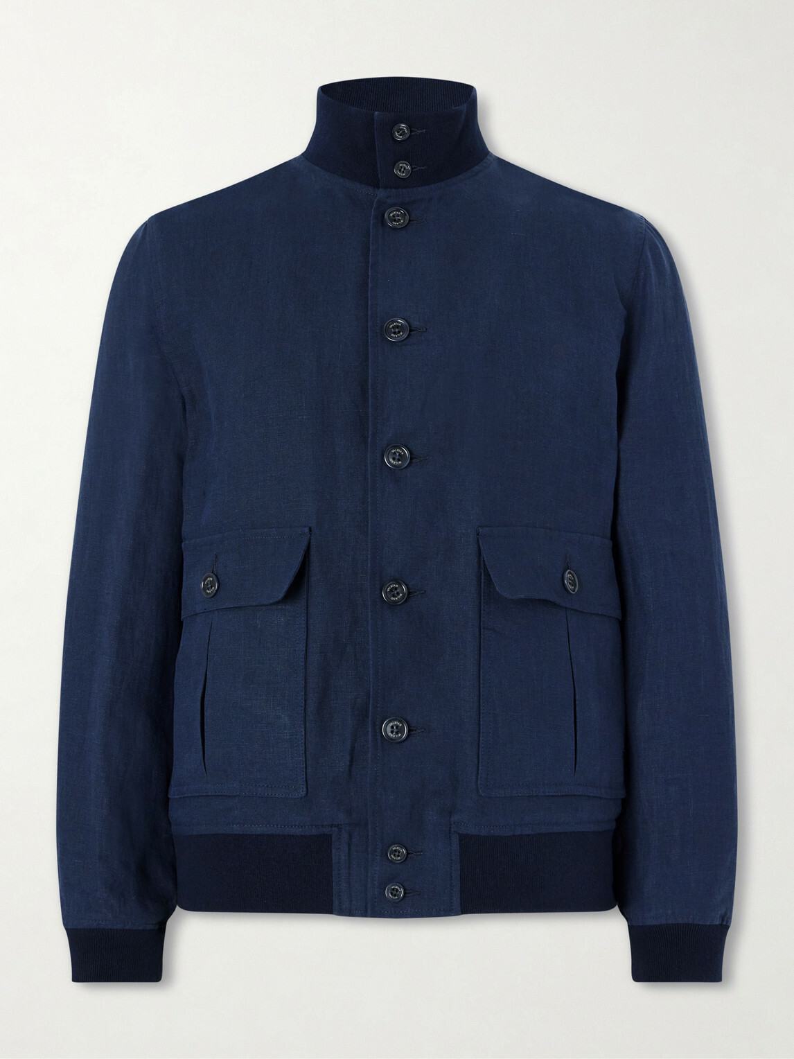 Valstar - Valstarino Linen Bomber Jacket - Blue