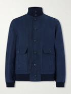 Valstar - Valstarino Linen Bomber Jacket - Blue