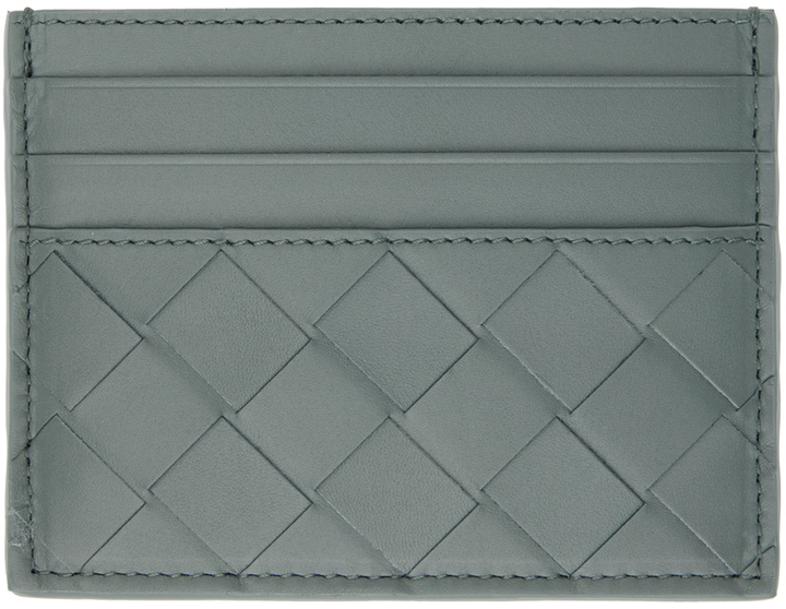 Photo: Bottega Veneta Gray Intrecciato Credit Card Holder