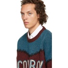 Dsquared2 Burgundy and Blue Cowboy Sweater