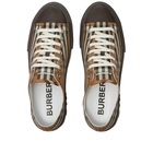 Burberry Men's Jack Check Sneakers in Birch Brown/Black