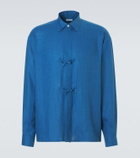 Kiton Bow-detail linen shirt