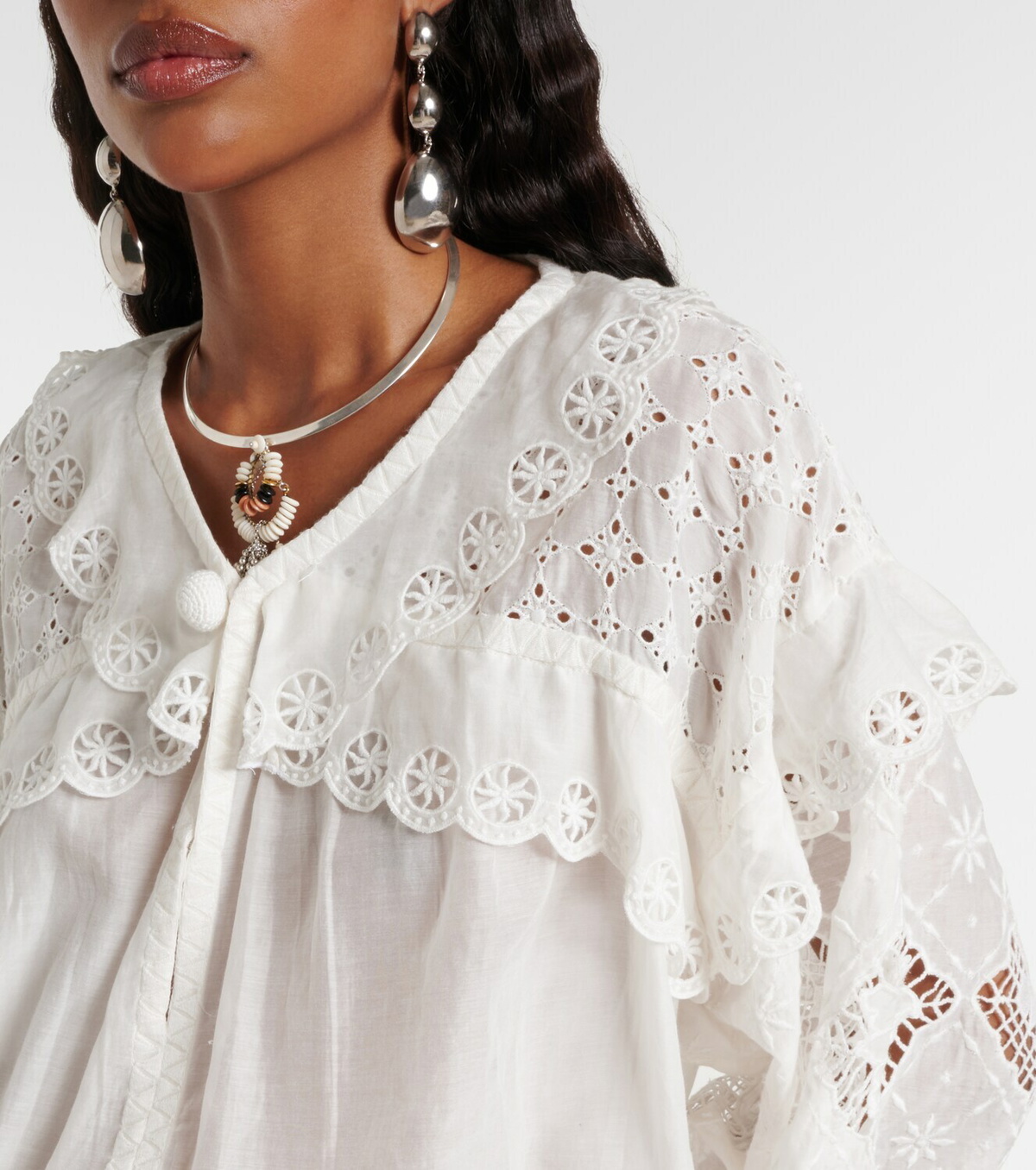 Isabel Marant Nowana cotton and silk blouse