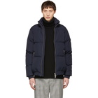 AMI Alexandre Mattiussi Navy Down Matelasse Jacket