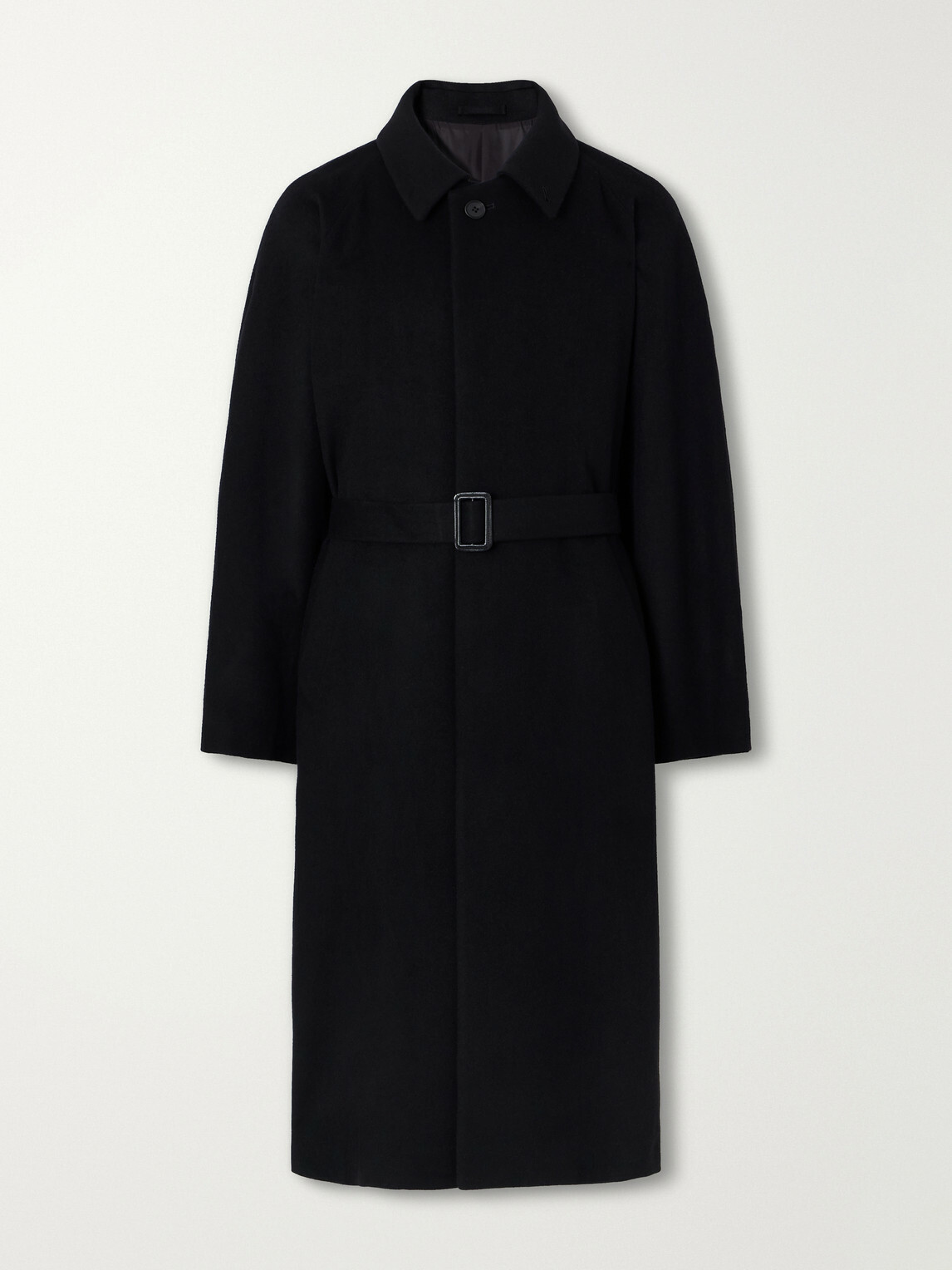 ssstein - Belted Wool and Cashmere-Blend Coat - Black