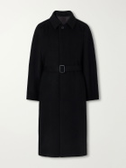 ssstein - Belted Wool and Cashmere-Blend Coat - Black