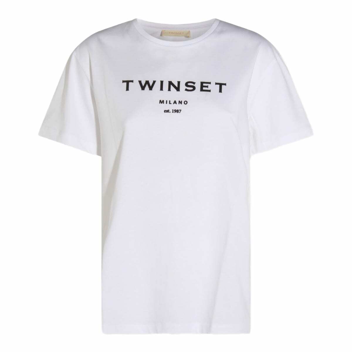 TwinSet White Cotton T-shirt