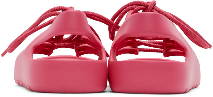 Bottega Veneta Pink Rubber Jelly Sandals Bottega Veneta
