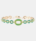 Nadine Aysoy Catena 18kt gold bracelet with emeralds