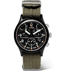 Timex - MK1 Camper Chronograph 40mm Aluminium and Webbing Watch - Black