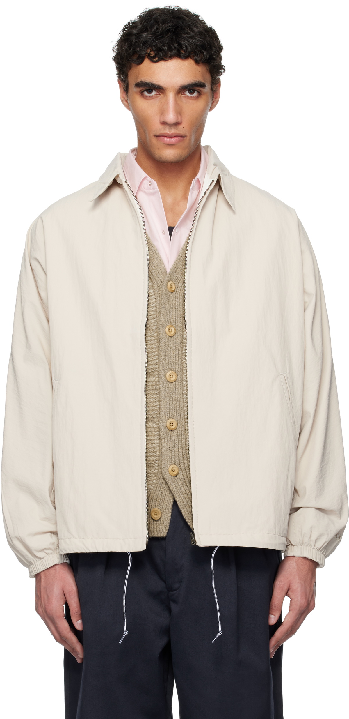 nanamica Beige Coach Reversible Jacket Nanamica