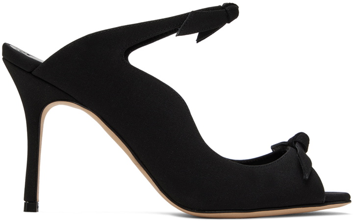 Photo: Manolo Blahnik Black Fiocchetti Mules