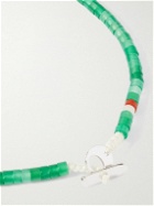 Miansai - Zane Silver Agate Cord Beaded Bracelet - Green