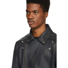 Acne Studios SSENSE Exclusive Grey Leather Nate Clean Jacket