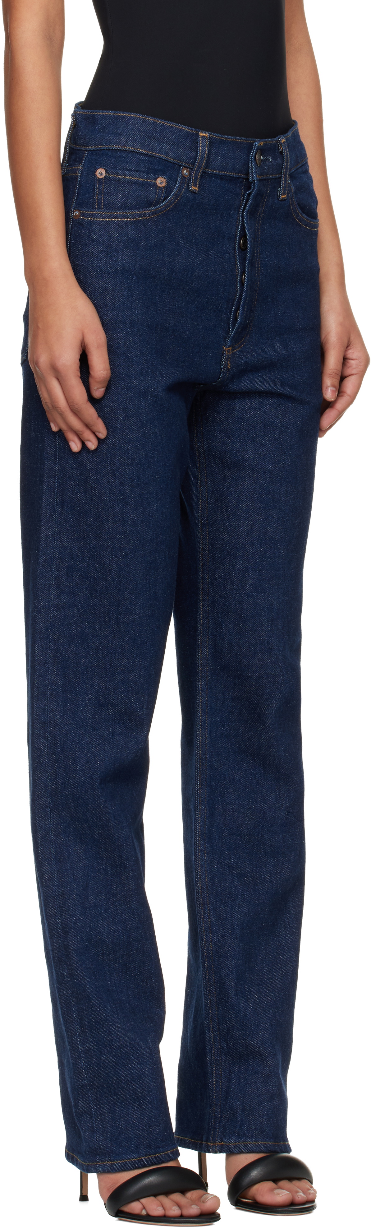 AGOLDE Black Mid Rise Kick Boot Jeans