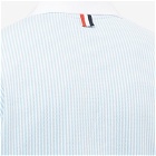 Thom Browne Men's Seersucker Polo Shirt in Light Blue