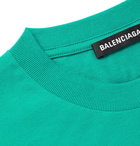 Balenciaga - Oversized Embroidered Cotton-Jersey T-Shirt - Green