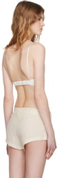 OPEN YY Beige Crinkled Bralette