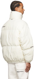 AAPE by A Bathing Ape Off-White Logo Puffer Jacket