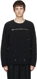 BED J.W. FORD Black Quilted Zippered Sweatshirt