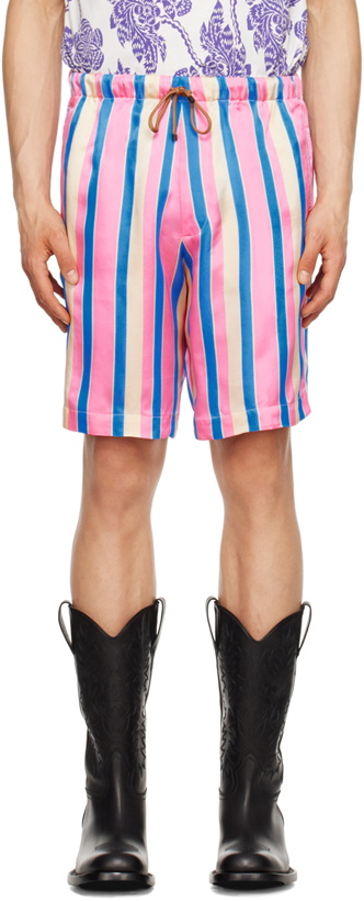 Photo: Dries Van Noten Pink Elasticated Shorts