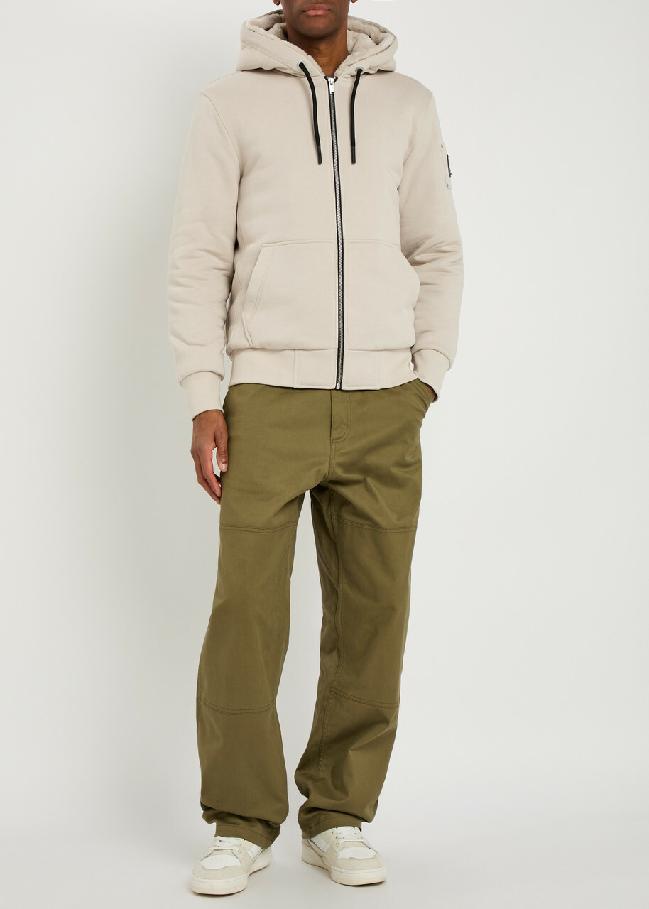 Moose Knuckles Classic Bunny Padded Hooded Cotton-blend Jacket Ecru