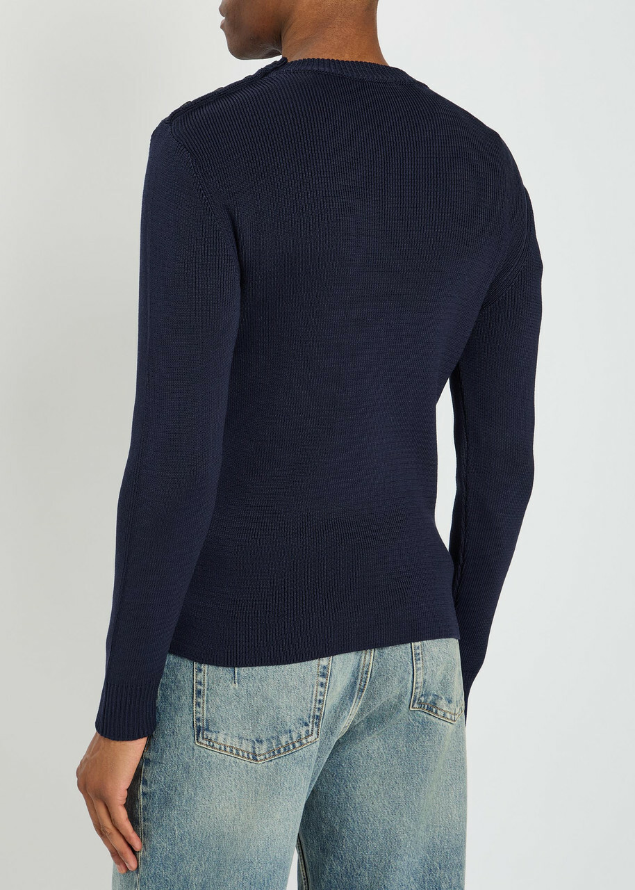 A.P.C. Marin Cotton-knit Jumper Navy