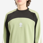 Metalwood Studio Men's Paneled Poly Long Sleeve T-Shirt in Mint