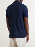 TOM FORD - Slim-Fit Lyocell and Cotton-Blend Piqué Polo Shirt - Blue