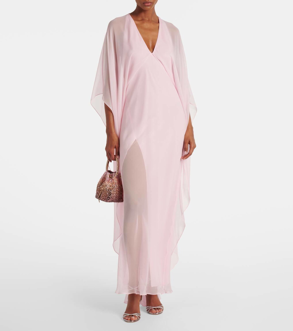 The Sei Caped silk chiffon gown