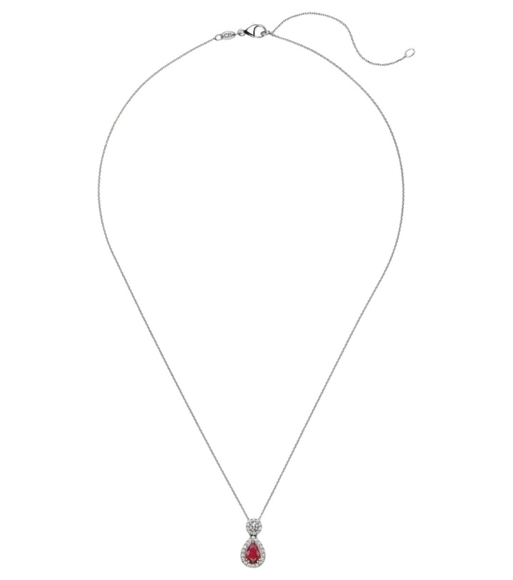 Photo: Bucherer Fine Jewellery Classics 18kt white gold pendant necklace with ruby