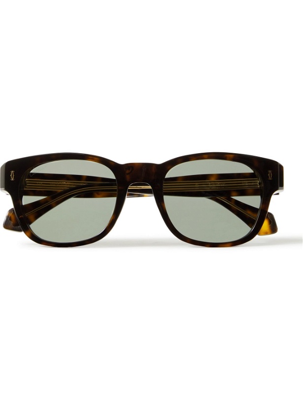 Photo: Cartier Eyewear - Square-Frame Tortoiseshell Acetate Sunglasses