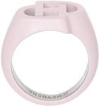 D'heygere Pink Logo Signet Ring