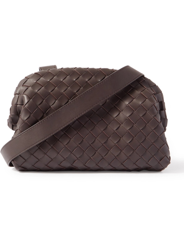 Photo: BOTTEGA VENETA - Hidrology Intrecciato Leather Messenger Bag - Brown