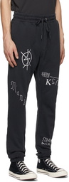 Ksubi Black Last Maniac Lo-Fi Trak Lounge Pants