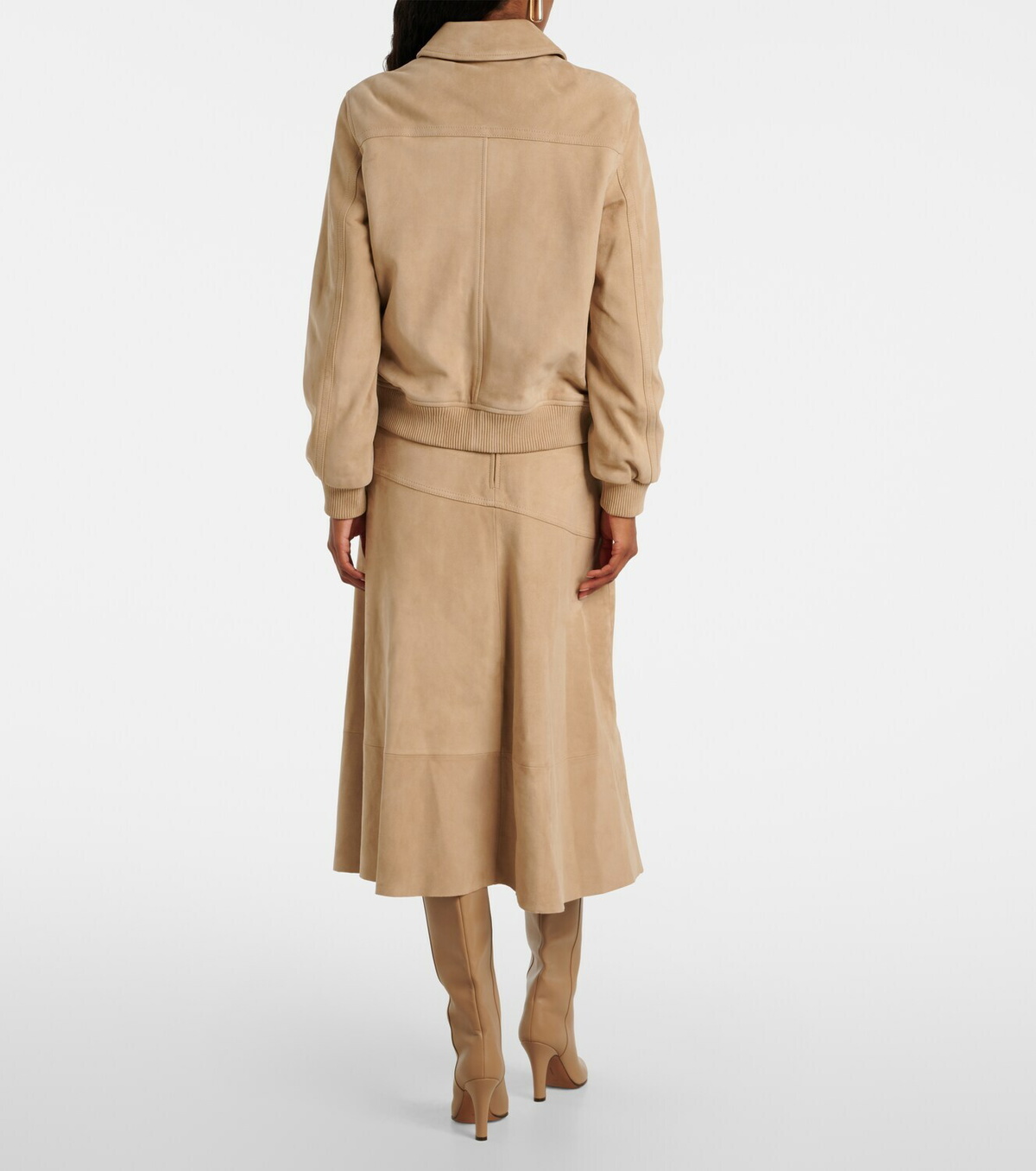 Yves Salomon Suede bomber jacket