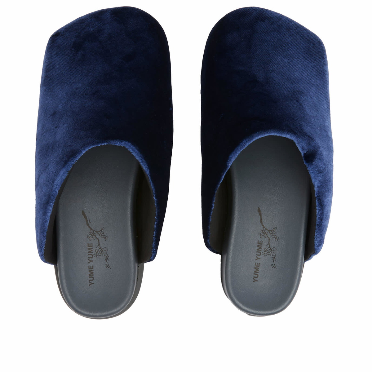 Blue hot sale velvet slides