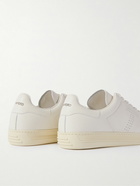 TOM FORD - Warwick Perforated Full-Grain Leather Sneakers - White